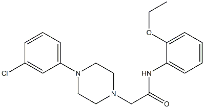 2-[4-(3-chlorophenyl)piperazin-1-yl]-N-(2-ethoxyphenyl)acetamide Struktur