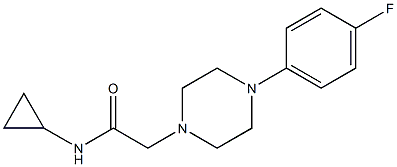 N-cyclopropyl-2-[4-(4-fluorophenyl)piperazin-1-yl]acetamide Struktur