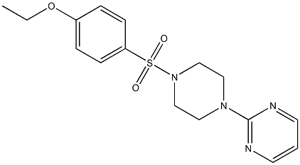 2-[4-(4-ethoxyphenyl)sulfonylpiperazin-1-yl]pyrimidine Struktur