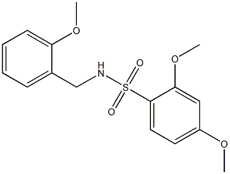 2,4-dimethoxy-N-[(2-methoxyphenyl)methyl]benzenesulfonamide Struktur