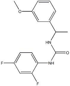 1-(2,4-difluorophenyl)-3-[1-(3-methoxyphenyl)ethyl]urea Struktur