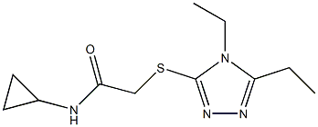 N-cyclopropyl-2-[(4,5-diethyl-1,2,4-triazol-3-yl)sulfanyl]acetamide Struktur