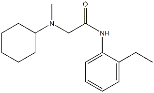 2-[cyclohexyl(methyl)amino]-N-(2-ethylphenyl)acetamide Struktur