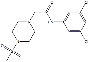 N-(3,5-dichlorophenyl)-2-(4-methylsulfonylpiperazin-1-yl)acetamide Struktur