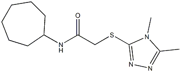 N-cycloheptyl-2-[(4,5-dimethyl-1,2,4-triazol-3-yl)sulfanyl]acetamide Struktur