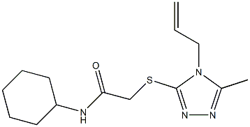 N-cyclohexyl-2-[(5-methyl-4-prop-2-enyl-1,2,4-triazol-3-yl)sulfanyl]acetamide Struktur