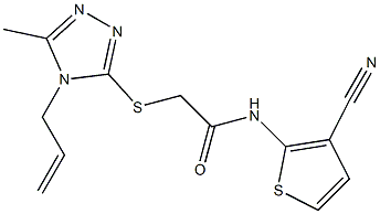 N-(3-cyanothiophen-2-yl)-2-[(5-methyl-4-prop-2-enyl-1,2,4-triazol-3-yl)sulfanyl]acetamide Struktur