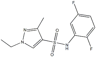 N-(2,5-difluorophenyl)-1-ethyl-3-methylpyrazole-4-sulfonamide Struktur