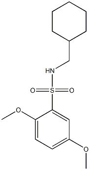 N-(cyclohexylmethyl)-2,5-dimethoxybenzenesulfonamide Struktur