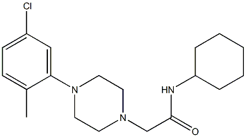 2-[4-(5-chloro-2-methylphenyl)piperazin-1-yl]-N-cyclohexylacetamide Struktur