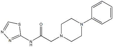 2-(4-phenylpiperazin-1-yl)-N-(1,3,4-thiadiazol-2-yl)acetamide Struktur