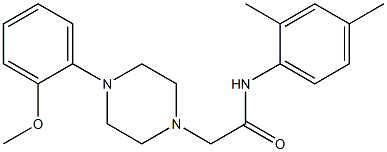 N-(2,4-dimethylphenyl)-2-[4-(2-methoxyphenyl)piperazin-1-yl]acetamide Struktur