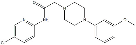 N-(5-chloropyridin-2-yl)-2-[4-(3-methoxyphenyl)piperazin-1-yl]acetamide Struktur