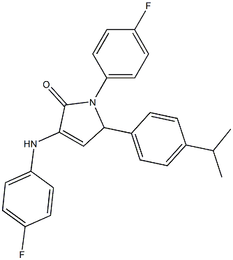 4-(4-fluoroanilino)-1-(4-fluorophenyl)-2-(4-propan-2-ylphenyl)-2H-pyrrol-5-one Struktur