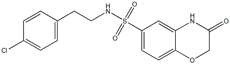 N-[2-(4-chlorophenyl)ethyl]-3-oxo-4H-1,4-benzoxazine-6-sulfonamide Struktur