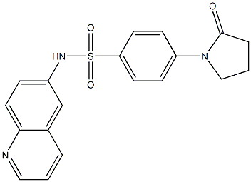 4-(2-oxopyrrolidin-1-yl)-N-quinolin-6-ylbenzenesulfonamide Struktur