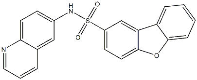 N-quinolin-6-yldibenzofuran-2-sulfonamide Struktur