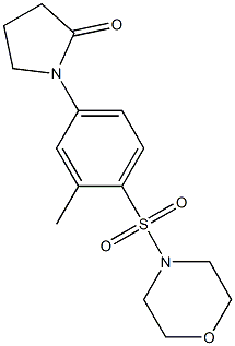 1-(3-methyl-4-morpholin-4-ylsulfonylphenyl)pyrrolidin-2-one Struktur