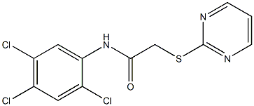 2-pyrimidin-2-ylsulfanyl-N-(2,4,5-trichlorophenyl)acetamide Struktur