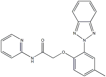 2-[2-(benzotriazol-2-yl)-4-methylphenoxy]-N-pyridin-2-ylacetamide Struktur