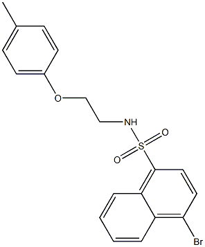 4-bromo-N-[2-(4-methylphenoxy)ethyl]naphthalene-1-sulfonamide Struktur