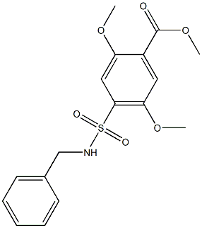 methyl 4-(benzylsulfamoyl)-2,5-dimethoxybenzoate Struktur