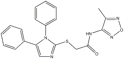 2-(1,5-diphenylimidazol-2-yl)sulfanyl-N-(4-methyl-1,2,5-oxadiazol-3-yl)acetamide Struktur