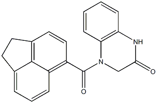 4-(1,2-dihydroacenaphthylene-5-carbonyl)-1,3-dihydroquinoxalin-2-one Struktur