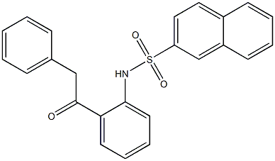 N-[2-(2-phenylacetyl)phenyl]naphthalene-2-sulfonamide Struktur