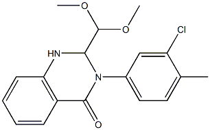 3-(3-chloro-4-methylphenyl)-2-(dimethoxymethyl)-1,2-dihydroquinazolin-4-one Struktur