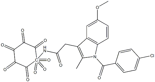 2-[1-(4-chlorobenzoyl)-5-methoxy-2-methylindol-3-yl]-N-(4-octoxyphenyl)acetamide Struktur