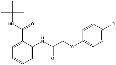 N-tert-butyl-2-[[2-(4-chlorophenoxy)acetyl]amino]benzamide Struktur