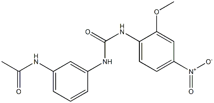 N-[3-[(2-methoxy-4-nitrophenyl)carbamoylamino]phenyl]acetamide Struktur