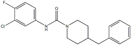 4-benzyl-N-(3-chloro-4-fluorophenyl)piperidine-1-carboxamide Struktur