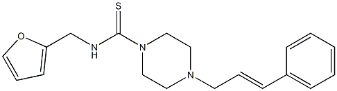 N-(furan-2-ylmethyl)-4-[(E)-3-phenylprop-2-enyl]piperazine-1-carbothioamide Struktur