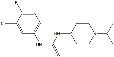 1-(3-chloro-4-fluorophenyl)-3-(1-propan-2-ylpiperidin-4-yl)thiourea Struktur