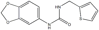 1-(1,3-benzodioxol-5-yl)-3-(thiophen-2-ylmethyl)urea Struktur