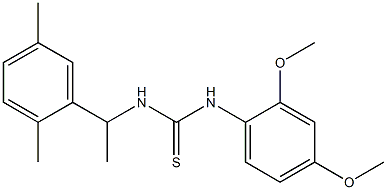 1-(2,4-dimethoxyphenyl)-3-[1-(2,5-dimethylphenyl)ethyl]thiourea Struktur