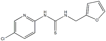 1-(5-chloropyridin-2-yl)-3-(furan-2-ylmethyl)thiourea Struktur