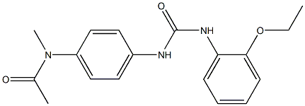 N-[4-[(2-ethoxyphenyl)carbamoylamino]phenyl]-N-methylacetamide Struktur