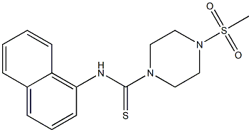 4-methylsulfonyl-N-naphthalen-1-ylpiperazine-1-carbothioamide Struktur