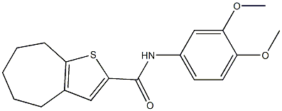 N-(3,4-dimethoxyphenyl)-5,6,7,8-tetrahydro-4H-cyclohepta[b]thiophene-2-carboxamide Struktur