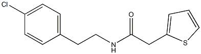 N-[2-(4-chlorophenyl)ethyl]-2-thiophen-2-ylacetamide Struktur