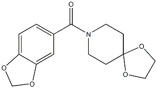 1,3-benzodioxol-5-yl(1,4-dioxa-8-azaspiro[4.5]decan-8-yl)methanone Struktur