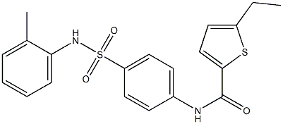 5-ethyl-N-[4-[(2-methylphenyl)sulfamoyl]phenyl]thiophene-2-carboxamide Struktur