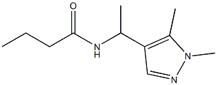 N-[1-(1,5-dimethylpyrazol-4-yl)ethyl]butanamide Struktur