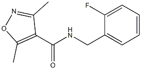 N-[(2-fluorophenyl)methyl]-3,5-dimethyl-1,2-oxazole-4-carboxamide Struktur