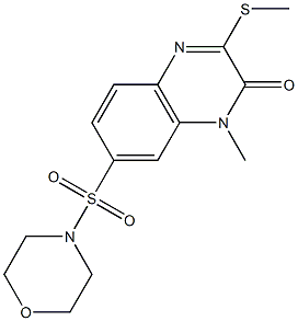 1-methyl-3-methylsulfanyl-7-morpholin-4-ylsulfonylquinoxalin-2-one Struktur