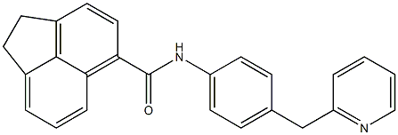 N-[4-(pyridin-2-ylmethyl)phenyl]-1,2-dihydroacenaphthylene-5-carboxamide Struktur