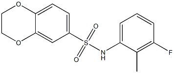 N-(3-fluoro-2-methylphenyl)-2,3-dihydro-1,4-benzodioxine-6-sulfonamide Struktur